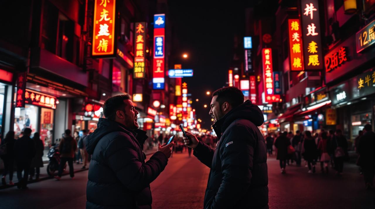 户外主播与路人发生冲突，直播间实时记录全过程